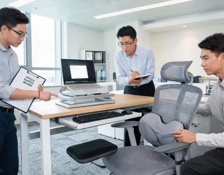 Workspace accessory testing desk