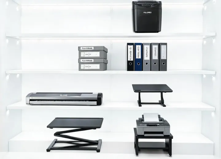 Fellowes product range for organized offices
